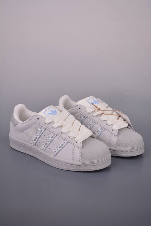 Adidas Originals Superstar 2代 2025全新版本 贝壳头官方同步 渠道正品订单 诠释市场最高工艺水平 贝壳头经典小白板鞋 专柜上架同