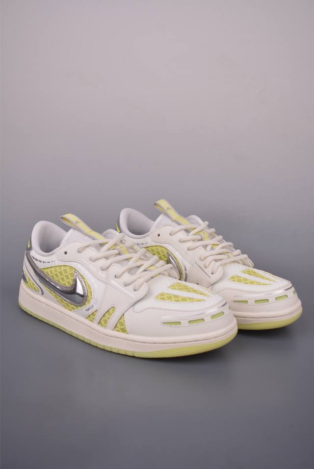 Air Jordan 1 Low 柠檬银 Aj1乔1低帮休闲板鞋 同步官方配色 市场唯一独家头层皮打造 原鞋原档案开发 原厂皮料 原档冲孔鞋头 正确满胶鞋垫 四