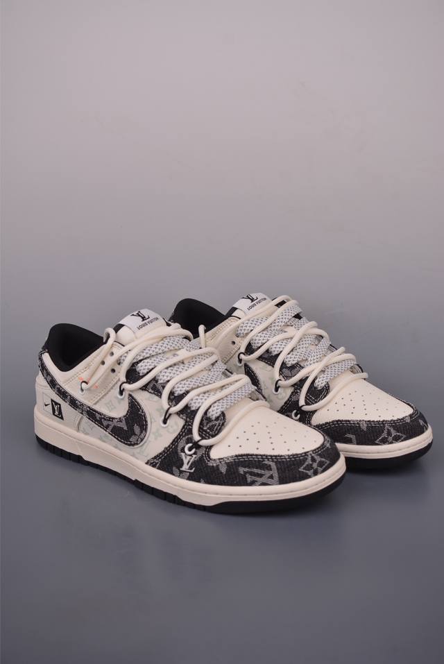 Nike Sb Dunk Low Lv联名 解构绑带 纯原大厂出品 极力推荐 原装头层材料 独家版型蒸餾加工 帶來的是更好的视觉和脚感体验 大厂纯原品质出货 清