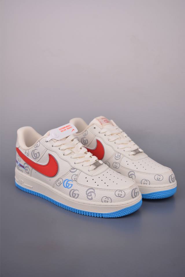 Nike Air Force 1 Low Gucci联名 原楦头原纸板 打造纯正空军版型 专注外贸渠道 全掌内置蜂窝气垫 原盒配件 原厂中底钢印、拉帮完美 官方