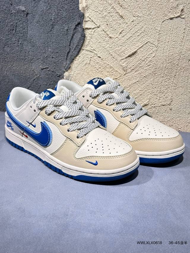 Nk Sb Dunk 低帮休闲板鞋 #定制皮料 原楦原纸板 纯正空军版型 高清洁度 内置全掌气垫Hs 6 Wwlxlx0618