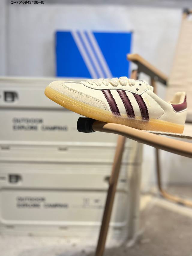 阿迪达斯三叶草Adidas Originals Samba Vegan Og”Spd“桑巴舞系列绅士德训足球风百搭低帮休闲运动板鞋Js3830 Qm701094