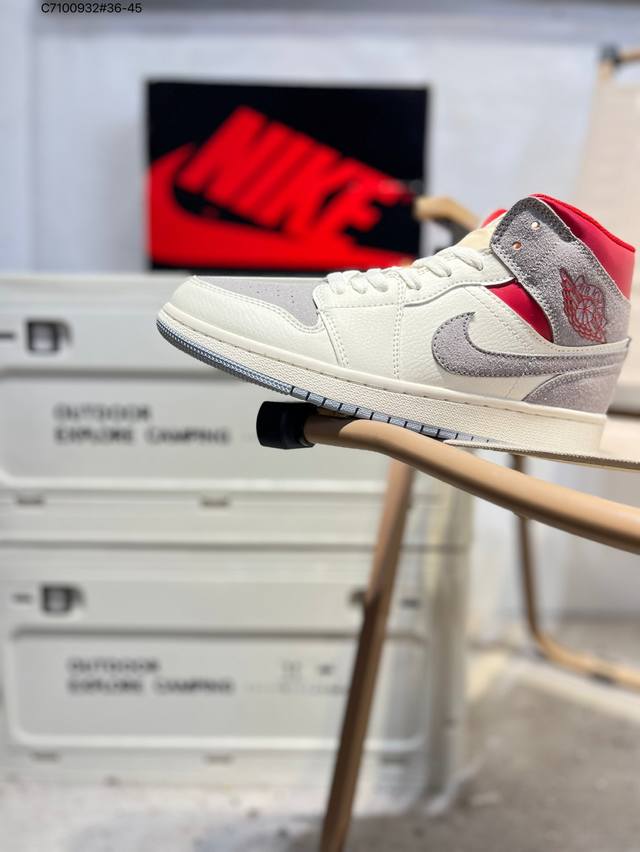 Air Jordan 1 Mid Aj1中帮系列篮球鞋 官方同步配色Ct3443 C7 932#36-45