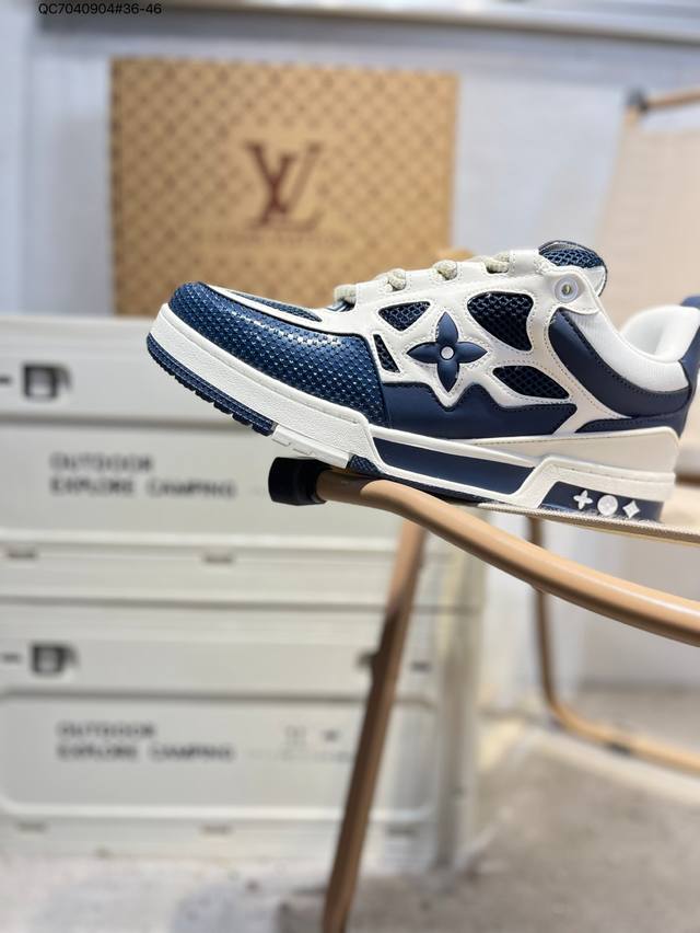 路易威登 Louis Vuitton Lv路易威登板鞋 新款 Lv Trainer最新配色运动鞋 L家 篮球鞋风格运动鞋 该鞋由艺术总监 Virgil Ablo