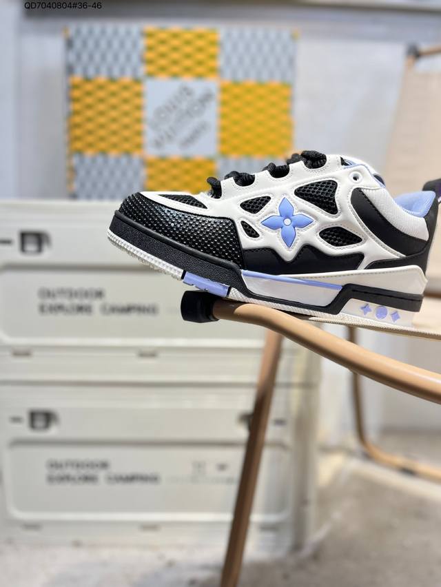 路易威登 Louis Vuitton Lv路易威登板鞋 新款 Lv Trainer最新配色运动鞋 L家 篮球鞋风格运动鞋 该鞋由艺术总监 Virgil Ablo