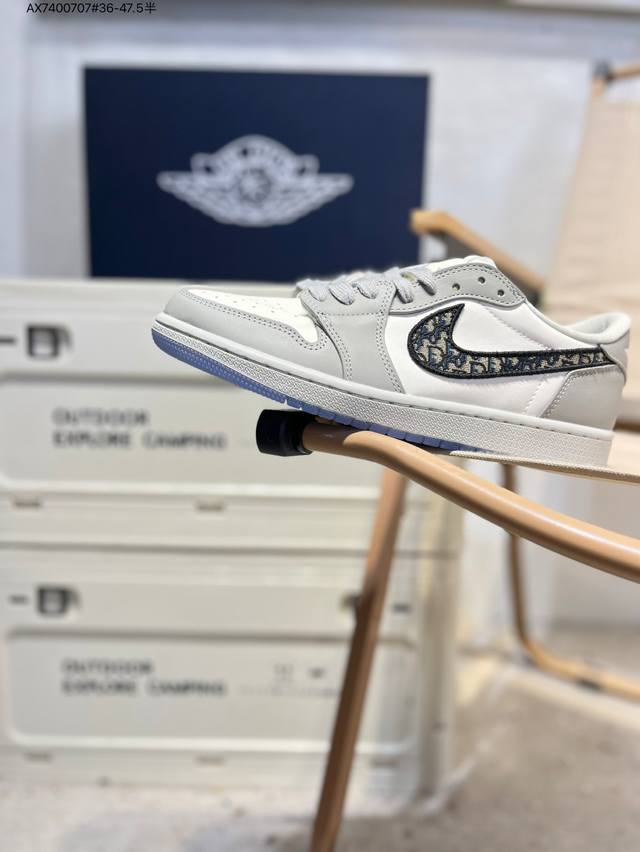 公司级头层皮迪奥 X 乔丹Air Jordan 1 Low Aj1低帮系列篮球鞋 官方同步配色 原装级产物 #拒绝公底 立体鞋型 细节完美 高清洁度106668