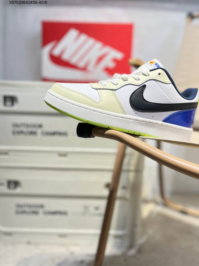 开学季福利特价Nk Court Borough 小空军百搭透气休闲运动板鞋 经典耐用的设计 兼顾舒适脚感和出众风范 演绎匠心之作 结构性的支撑贴合感结合复古篮球