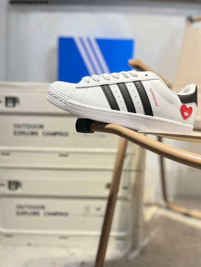 阿迪达斯Adidas三叶草 Originals Superstar 贝壳头系列低帮经典百搭休闲运动Eg Fz 7 Qm7010638#35-45半
