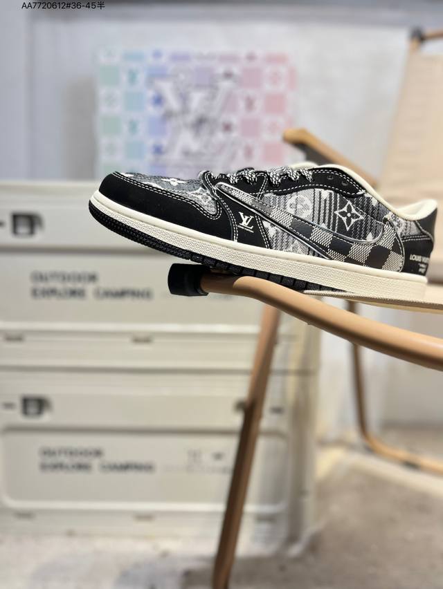 公司级头层皮Lv X 乔丹Air Jordan 1 Low Aj1低帮系列篮球鞋 官方同步配色 原装级产物 #拒绝公底 立体鞋型 细节完美 高清洁度Xs2025