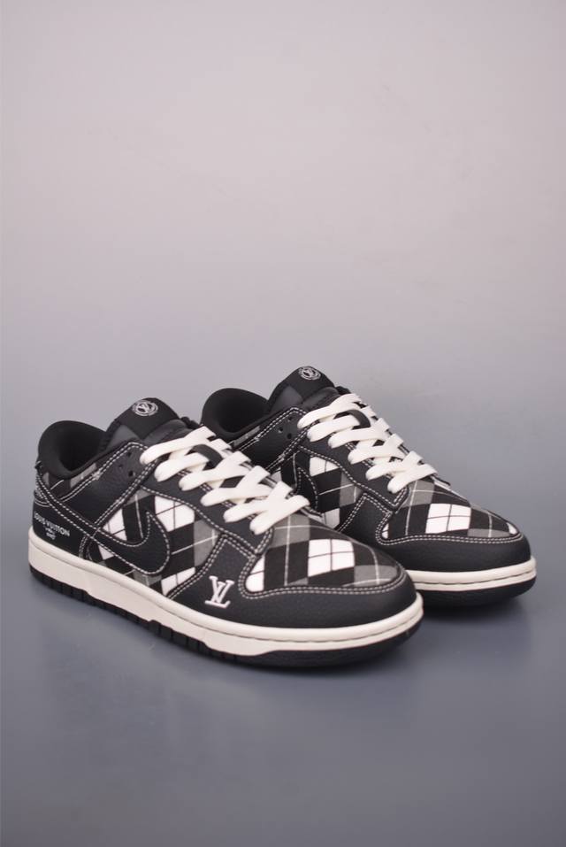 Nike Sb Dunk Low Lv联名 纯原大厂出品 极力推荐 原装头层材料 独家版型蒸餾加工 帶來的是更好的视觉和脚感体验 大厂纯原品质出货 清洁度 电绣