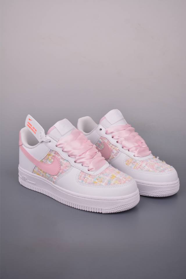 Nike Air Force 1 Low 白粉小香风 原楦头原纸板 打造纯正空军版型 专注外贸渠道 全掌内置蜂窝气垫 原盒配件 原厂中底钢印、拉帮完美 官方货号