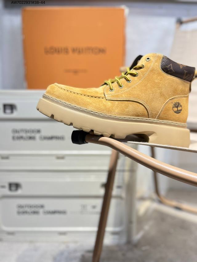 Timberland X Louis Vuitton Lv联名款 添柏岚 天伯伦老花大黄靴 原厂五金开模鞋带扣 全新升级Aw7022931#38-44
