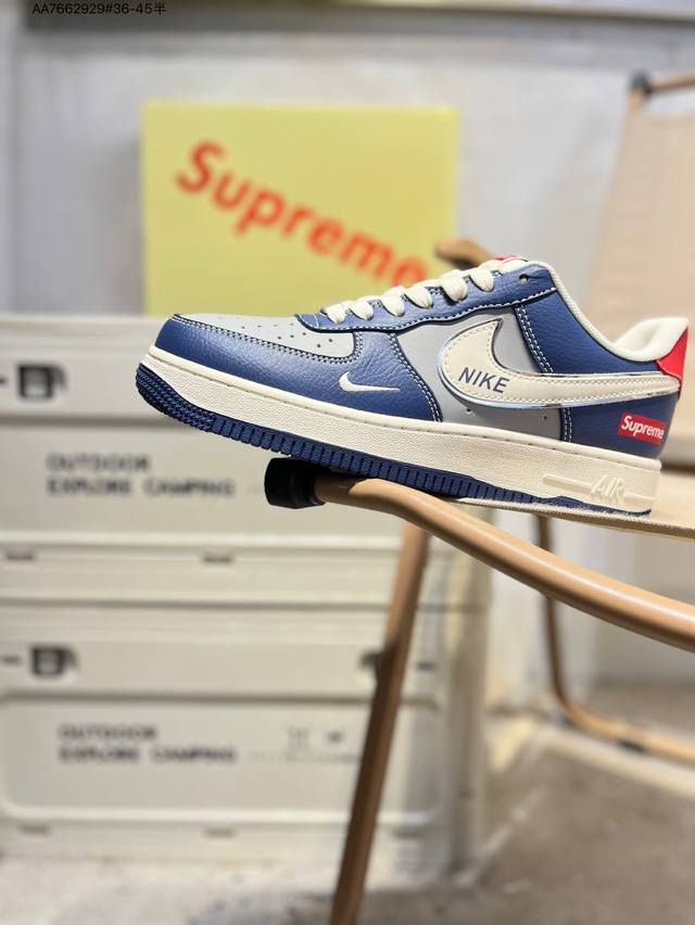 Supreme X Nk Air Force 1'07 Low 空军一号低帮休闲板鞋 #定制皮料 原楦原纸板 纯正空军版型 高清洁度 内置全掌气垫Xd2588
