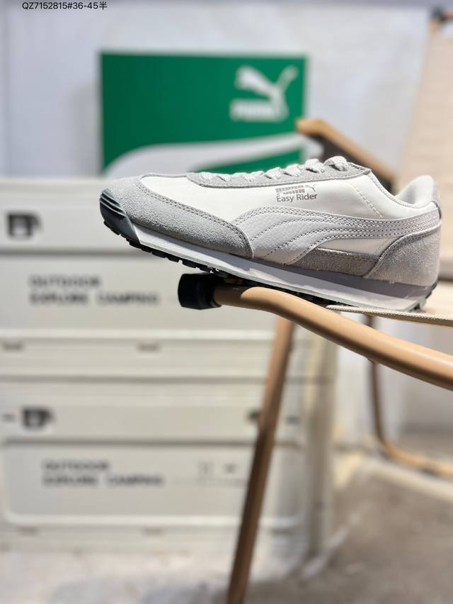 puma palermo Og经典休闲板鞋 彪马 防滑耐磨低帮德训板鞋 孔眼底座和脚趾凸起由绒面革材料制成 支持侧踏时的踏步工作 脚背和侧板采用尼龙网布 即使在