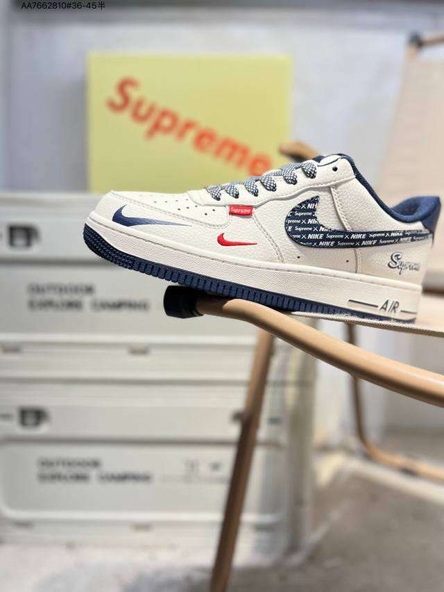 Supreme X Nk Air Force 1'07 Low 空军一号低帮休闲板鞋 #定制皮料 原楦原纸板 纯正空军版型 高清洁度 内置全掌气垫Xd2588