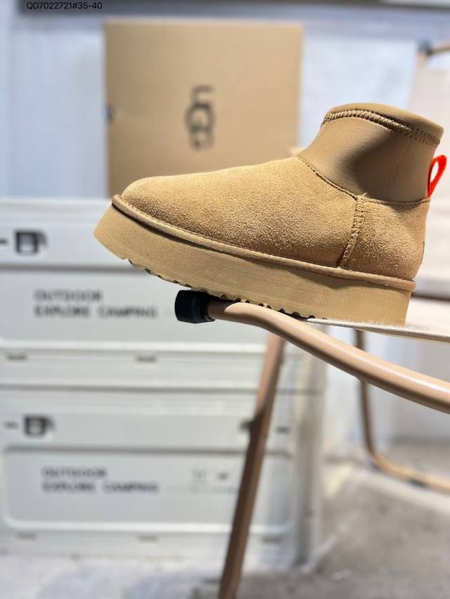 Ugg 雪地靴 防水麂绒皮革鞋面 美国轻奢品牌Ugg W Neuel尼瓦尔系列秋冬新款防污系列休闲保暖毛毛舒适便鞋女雪地靴1168170 Qd7022721#3