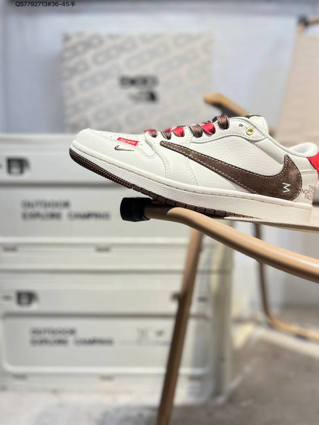 公司级头层皮北面 X 乔丹Air Jordan 1 Low Aj1低帮系列篮球鞋 官方同步配色 原装级产物 #拒绝公底 立体鞋型 细节完美 高清洁度Fc1688