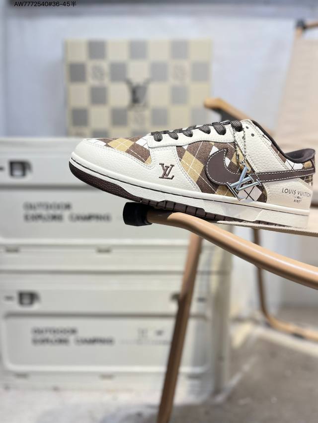 Lv X Nike Sb Dunk Low 大厂出品 极力推荐 新配色 原装头层材料 独家版型蒸餾加工 帶來的是更好的视觉和脚感体验 大厂纯原品质出货 清洁度