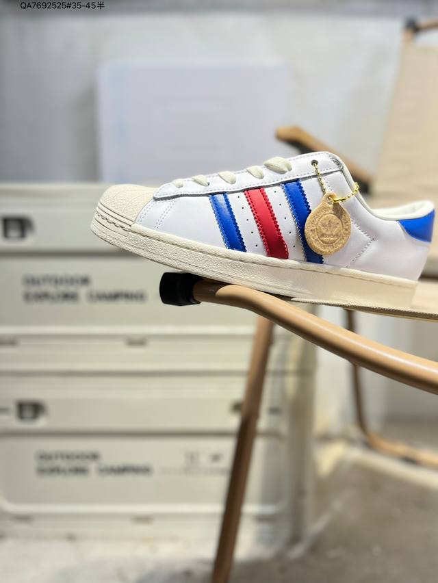 阿迪达斯Adidas三叶草 Originals Superstar 贝壳头系列低帮经典百搭休闲运动Jq6345 Qa7692525#35-45半