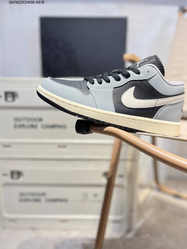 公司级头层皮乔丹Air Jordan 1 Low Aj1低帮系列篮球鞋 官方同步配色 原装级产物 #拒绝公底 立体鞋型 细节完美 高清洁度Hq2010 Qa74