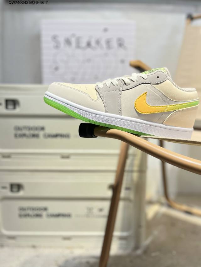 公司级头层皮乔丹Air Jordan 1 Low Aj1低帮系列篮球鞋 官方同步配色 原装级产物 #拒绝公底 立体鞋型 细节完美 高清洁度Hq2030 Qw74