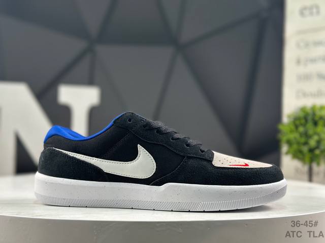 真标带半码 耐克 Sb Force 58 男女同款低帮滑板鞋 货号；Cz2959-002 尺码：如图所示 Atc Tla