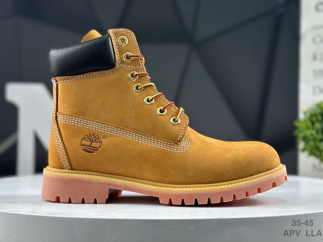Timberland添柏岚 天伯伦户外高帮休闲大黄靴系列 #广东大厂品质 原盒原包装 #25Ss新款 时尚潮流搭配 面料采用意大利顶级磨砂细纹牛皮 搭配防臭防腐