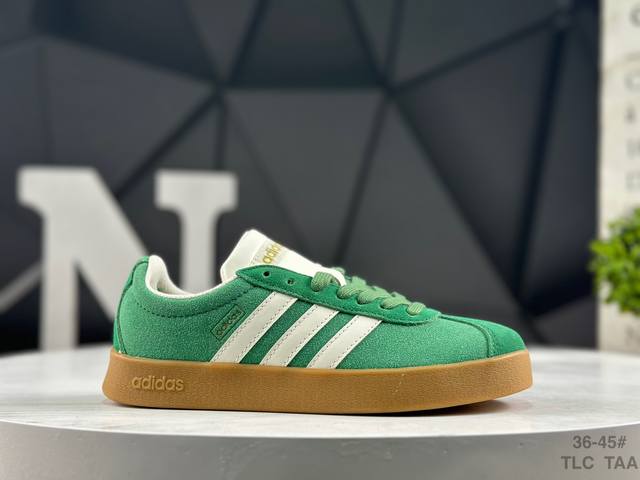 阿迪达斯 Adidas Vl Court 2.0 百搭单品 绒面麂皮防滑耐磨轻便低帮板鞋 货号:Jh5077 尺码:35 36 36.5 37 38 38.5