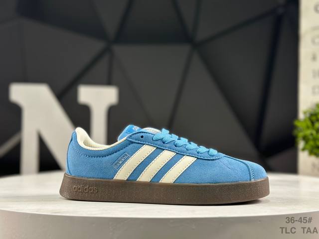 阿迪达斯 Adidas Vl Court 2.0 百搭单品 绒面麂皮防滑耐磨轻便低帮板鞋 货号:Ji0496 尺码:35 36 36.5 37 38 38.5