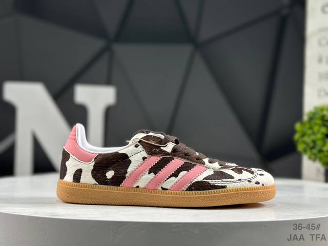 阿迪达斯 Adidas Samba Og桑巴德迅板鞋立体Samba烫金Logo 区别市场一切版本 针车走线 冲孔均为最高标准打造 后跟港宝材料定型 反口弧度完美