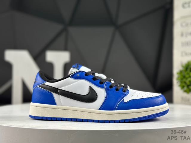 耐克 乔丹Air Jordan 1 Low Aj1 乔1 乔丹1代Aj1 低帮复古文化休闲运动篮球鞋。该鞋款从 1985 年元年款汲取设计灵感，焕新演绎简约经典
