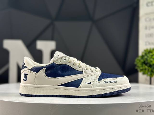 福利特价 耐克 Travis Scott X Fragment Design X Jordan Air Jordan 1 Low Og Sp Aj1 乔1 低帮