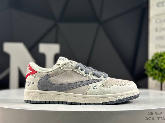福利特价 耐克 Travis Scott X Fragment Design X Jordan Air Jordan 1 Low Og Sp Aj1 乔1 低帮