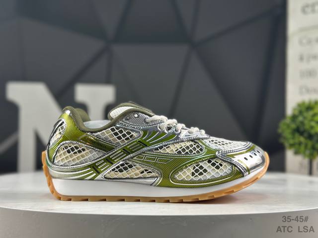 意大利奢侈品牌-宝缇嘉 葆蝶家-Bottega Veneta Orbit Lace-Up Runner Bv葆蝶家时尚休闲王一博同款老爹鞋运动鞋 采用轻质科技网