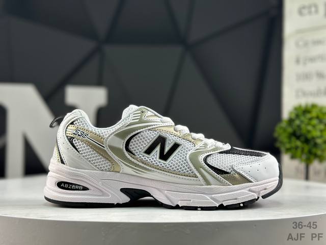 Nb 采优用质纤维革+透气网布眼材质材质#独立3层组合底大私模#搭载Abzorb缓中震底。韩流火爆款式# 新款Nb新百伦New Balance Mr530 系列