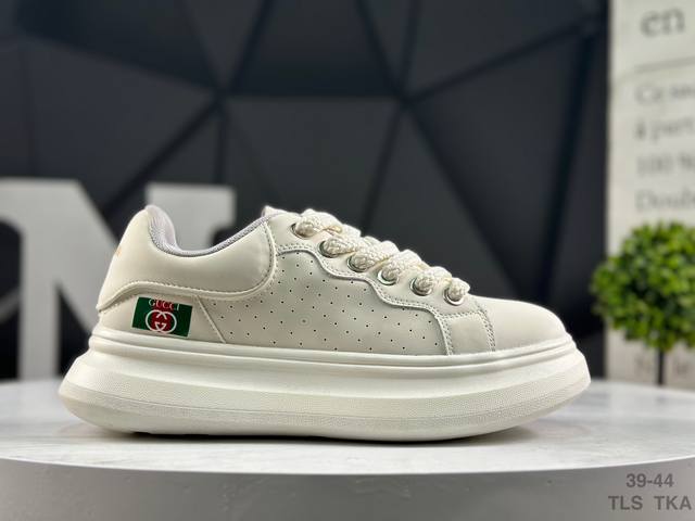 Gucci Distressed Screener Sneaker古驰经典小脏鞋原型复古百搭做旧老爹板鞋 复古学院风 尺码：如图所示 Tls Tka