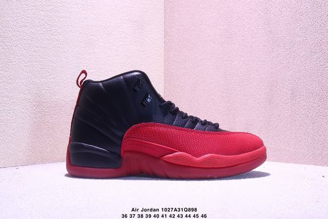 真标Nike Air Jordan 12 耐克 防滑 高帮 Aj12代复古篮球鞋 货号:Ct8013-117 尺码:36-46 Xm1027Q898