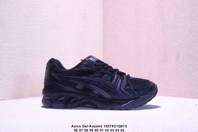 公司级Asics Gel-Kayano 14 亚瑟士运动休闲透气专业跑鞋 采用工程弹性双层再生针织密度鞋面材质 后跟3D可视Gel缓震乳胶物料 升级Ff Bla
