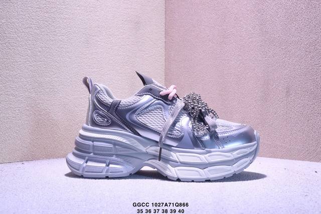 Ggcc欧洲站 赵露思同款老爹鞋女厚底增高运动休闲鞋女跑步鞋潮欧货 货号：G23X4317B 尺码：35～40 Xm1027Q866