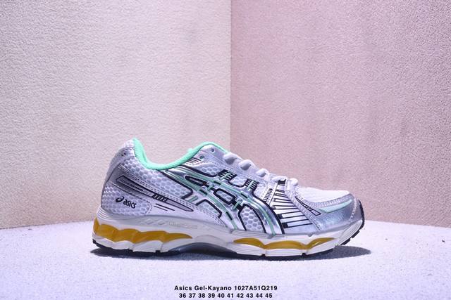 Asics Gel-Kayano 亚瑟士运动休闲透气专业跑鞋 #原厂原数据开发 采用工程弹性双层再生针织密度鞋面材质，后跟3D可视Gel缓震乳胶物料 #升级Ff