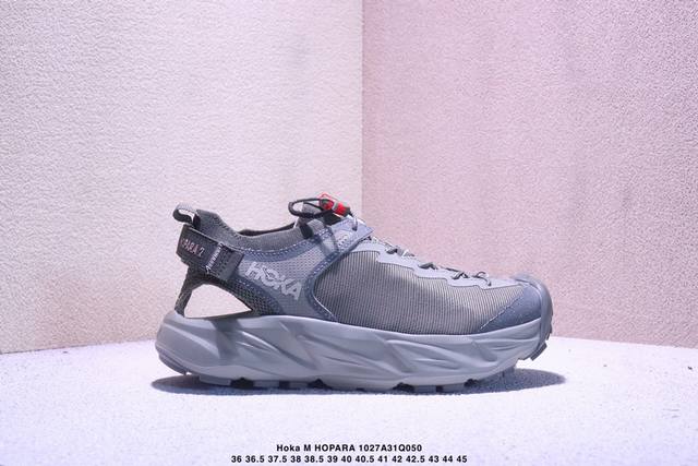 公司级Hoka M Hopara 2 户外机能山地凉鞋 实拍首发 鞋型从外观就给人强烈的户外机能感 粗犷率性的厚底设计 继承了 Hoka One One 跑鞋