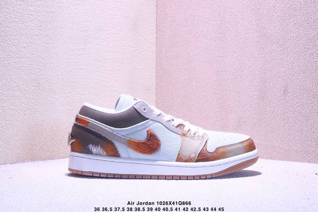 头层耐克 乔丹Air Jordan 1 Low Aj1 乔1 低帮复古文化休闲运动篮球鞋 从1985 年面世的元年款汲取设计灵感，采用简洁大方的经典外观，熟悉中