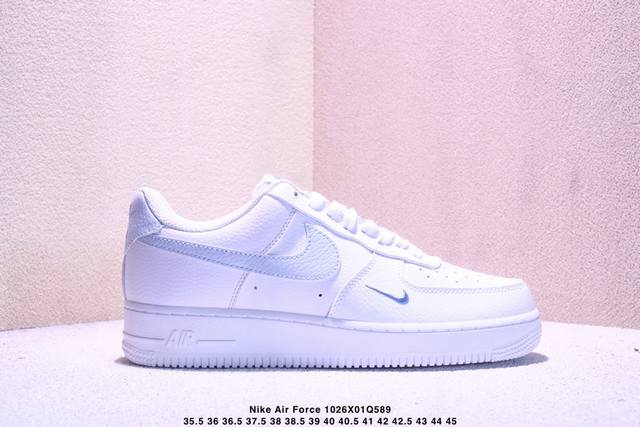 Nike Air Force 1 Nike Low 白蓝灰 原楦头原纸板 打造纯正空军版型 专注外贸渠道 全掌内置蜂窝气垫 #原盒配件 原厂中底钢印、拉帮完美