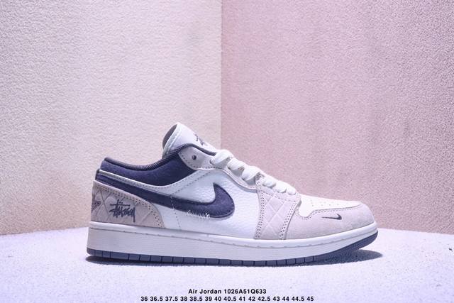 Nike Jordan Air Jordan 1“北面联名 暗黑迷彩” 高端定制 低帮 复古 减震 防滑 耐磨 篮球鞋 定制鞋盒 大厂纯原品质出货 超高清洁度