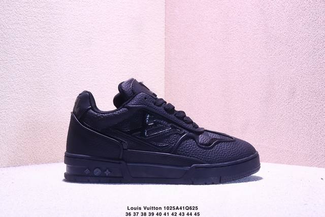 真标Louis Vuitton Trainer Sneaker Low 全新 Lv 路易威登 休闲运动文化百搭板鞋 尺码:36-45 Xm1025Q625