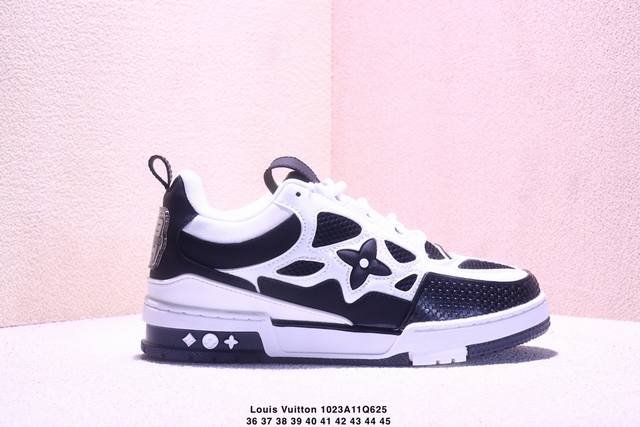 真标Louis Vuitton Trainer Sneaker Low 全新 Lv 路易威登 休闲运动文化百搭板鞋 尺码:36-45 Xm1023Q625