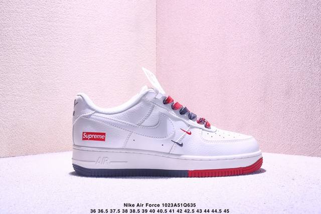 海外限量发售！公司级Nike Air Force 1 '07 Low “斯图西联名--米黑英文银边”空军一号 低帮 运动鞋 休闲鞋 折边针车 工艺难度大 原楦头