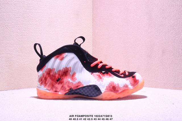 公司级Nike Air Foamposite One喷泡 中帮 复古篮球鞋 纯胶透明橡胶大底超强止滑 原楦纸板开发 鞋身流线型 原厂高强度抗扭定型后跟 内置高强