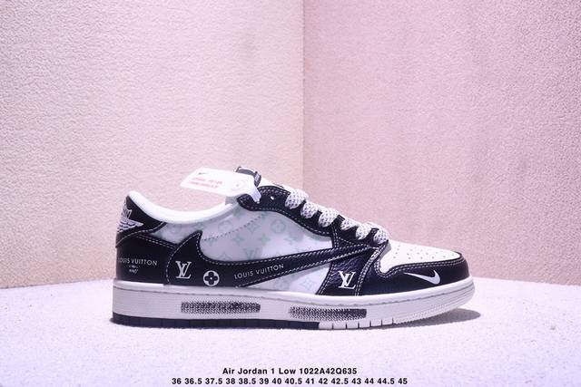 海外爆款限量发售！Travis Scott X Fragment Design X Jordan Air Jordan 1 Low Og Sp “Lv联名 黑武