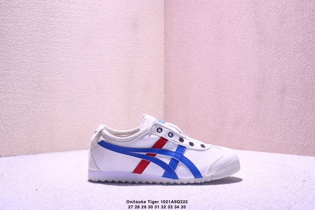 Onitsuka Tiger鬼塚虎 Mexico 66 合成革织物 耐磨 低帮 儿童休闲鞋 米绿 儿童款 Xm1021Q222